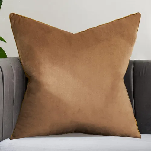Vista 12 de Avigers - Funda de almohada decorativa de 24 x 24 pulgadas, color negro, terciopelo, cremallera oculta Relleno no incluido; acento liso occidental