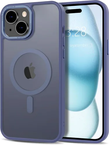 Vista 279 de Anuck - Funda magnética para iPhone 11 compatible con MagSafe, carcasa trasera mate translúcida dura, borde de TPU, delgada, resistente a impactos