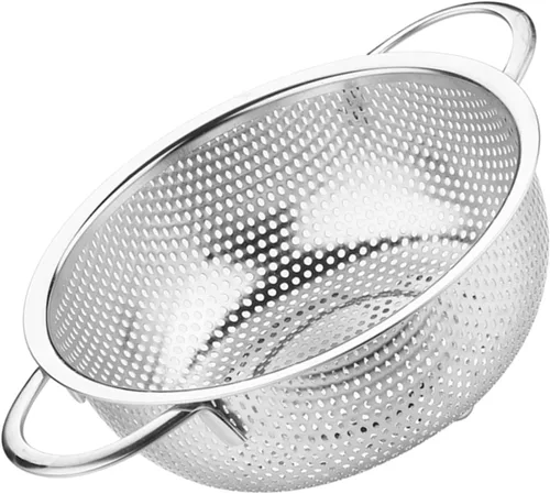Vista 9 de BESTonZON Colador de fideos Colador de metal Colador de malla Colador de malla Colador de cocina Colador de alimentos Freidora Cesta de servir