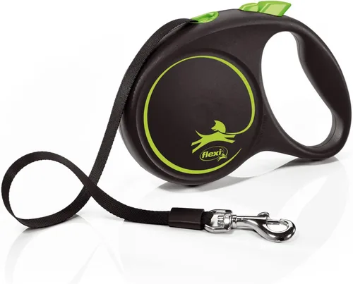Vista 3 de Flexi Cinta de diseño negro verde pequeño 16.4 ft retráctil perro correa/plomo para perros de hasta 33.1 lbs/33 libras