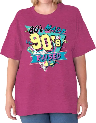 Vista 3 de Camisa Made Me de los años 80 Baby 90 para mujer, tallas grandes, trajes de los años 90, camisetas retro de los años 80