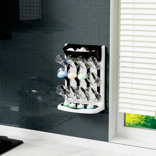 Vista 7 de Yieach Estante de secado vertical más grande para biberones, sin BPA, ahorro de espacio, soporte de secado para encimera, soporte para biberones