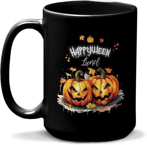 Vista 19 de Taza de café personalizada de Halloween 2023, taza de café de calavera floral, taza de Halloween personalizada con nombre, taza de cerámica floral