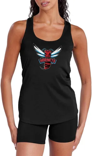 Vista 235 de Camiseta deportiva sin mangas oficial de NCAA Collegiate para mujer, con espalda cruzada, colección con logotipo primario