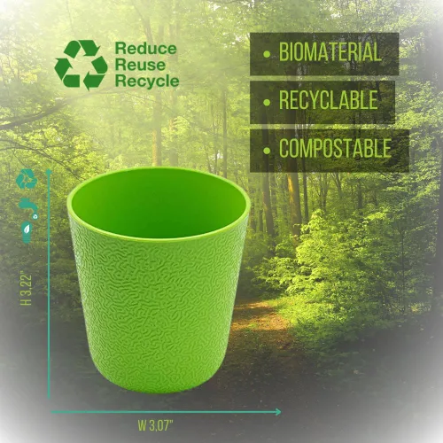 Vista 2 de BiceBio - Vasos compostables, 100% biomaterial, reciclables, aptos para lavavajillas, respetuosos con el medio ambiente, biodegradables, fabricados