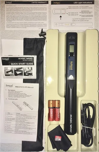 Vista 5 de VuPoint Solutions Magic Wand, escáner portátil., Negro Paquete de 1