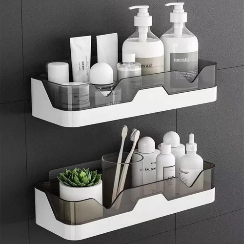 Vista 8 de MRPAPA Organizador de baño, organizador de ducha, paquete de 2 estantes de baño montados en la pared, organización y almacenamiento de baño, soporte