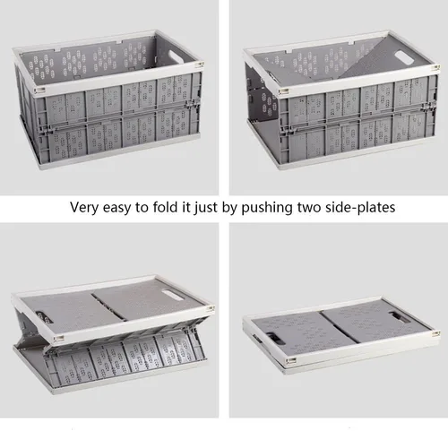 Vista 5 de Tronco de coche plegable plegable organizador de plástico impermeable para encimera de cocina, juguete de frutas y verduras organizador 31L