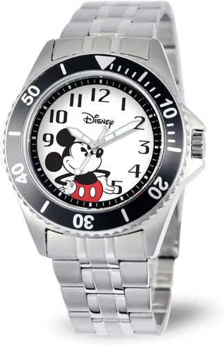 Vista 4 de Disney Mickey Mouse - Reloj analógico de cuarzo para adultos, Negro, Movimiento de cuarzo