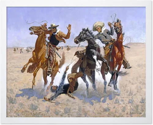 Vista 60 de Poster Master Póster vintage de The Lookout, estampado retro de vaquero, arte occidental, arte del salvaje oeste, arte de equitación, regalo