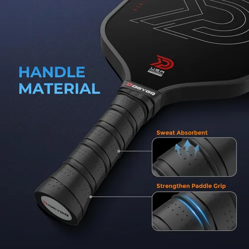 Vista 6 de DGYGQ Pickleball Paddles with Polypropylene Honeycomb Core, T700SC Power Carbon Fiber Pickleball Paddle, Increased Power for Ultimate Spin &