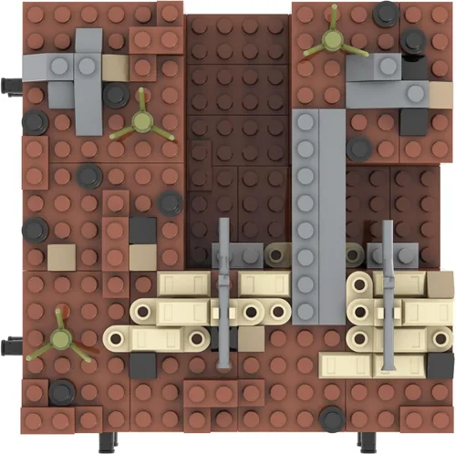Vista 4 de WW2 Battlefield - Juego de bloques militares de esquina derecha (200 piezas) para construir libremente escenas de batalla