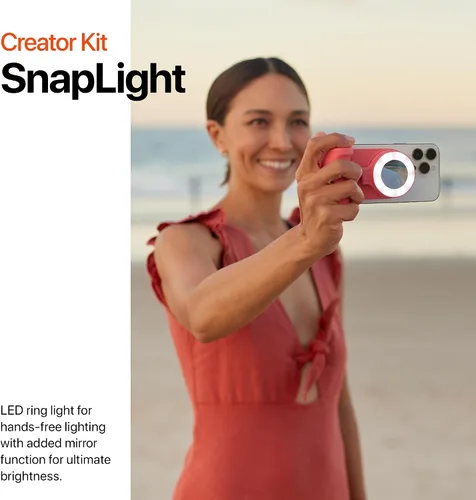 Vista 4 de ShiftCam SnapGrip Creator Kit para creadores de contenido, incluye SnapGrip, SnapLight, trípode SnapPod - Kit de vlogging para iPhone y Android