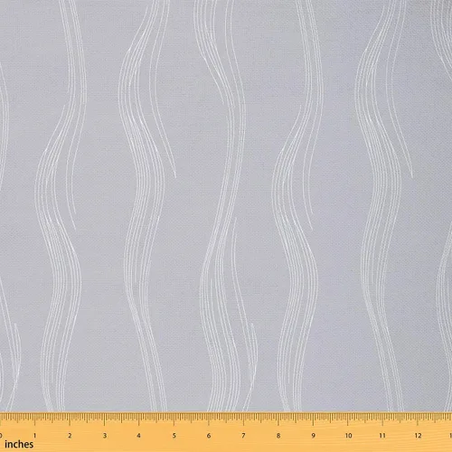 Vista 7 de The Yard - Tela a rayas para niños, geométricas, abstractas, decorativas, impermeables, para exteriores, niños, niñas, adultos, azul marino, blanco