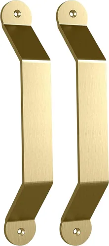 Vista 10 de National Hardware N700-109 - Tirador de Charleston para puerta corrediza interior, 10 pulgadas, fácil de instalar, oro cepillado