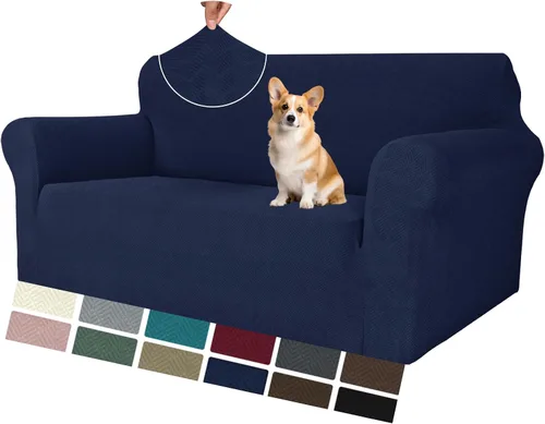 Vista 13 de MAXIJIN Funda elástica para silla con brazos, 1 pieza para sofá o silla de estar, funda antideslizante (31-46 pulgadas), protector de muebles que se