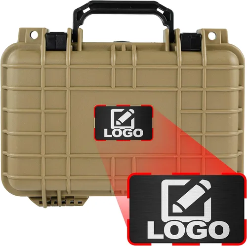 Vista 9 de Eylar Caja rígida para equipo de protección y cámara con placa de logotipo personalizada, caja seca impermeable con espuma de 11.6 pulgadas, 8.3