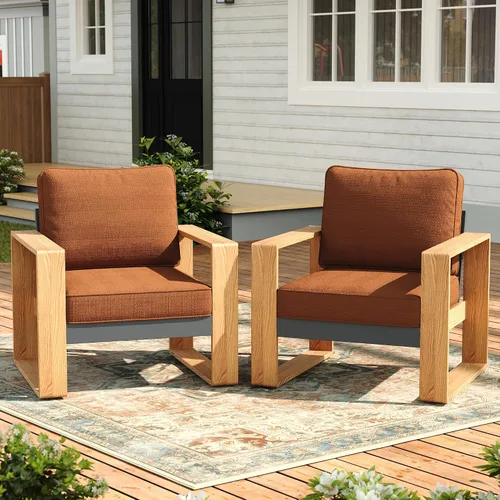 Vista 11 de Juego de muebles de exterior de aluminio de gran tamaño de 5 Gris claro