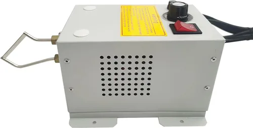 Vista 7 de Cortador eléctrico de cuerda de cuchillo caliente, cortadora de espuma de cinta de alimentación lateral de 110 V, con temperatura ajustable de 50 a