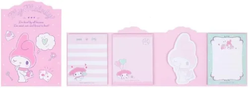 Vista 4 de Cute Melody - Bloc de notas adhesivas autoadhesivas con 4 diseños x 20 hojas, 80 hojas en total, el diseño puede variar (A)