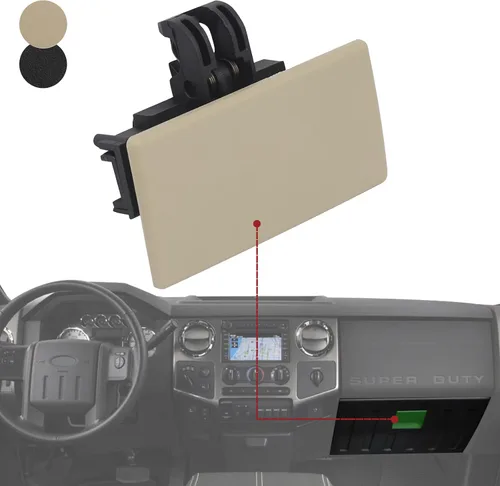 Vista 8 de TQPONLY Pestillo de Guantera Manija de Puerta de Compartimento Lado Delantero del Pasajero Compatible con Ford F150 F250 F350 F450 Edge Lincoln MKX