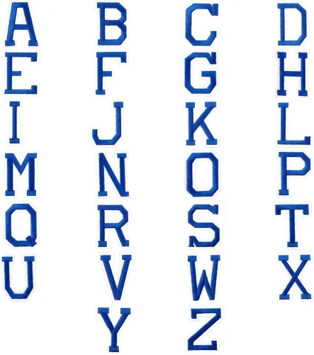 Vista 7 de Locomo - Parche para planchar con letras individuales del alfabeto, parche bordado de la A a la Z, insignia de nombre, adorno de apliques