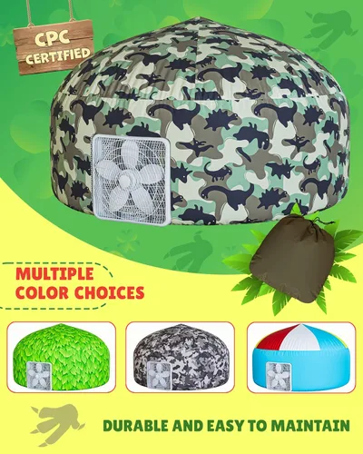 Vista 6 de Skywin Tienda de Aire para Niños (77" x 50" pulgadas) Se Arma en 30 Seg, Carpas para Niños Pequeños de Interior para Juego Imaginativo, Fuertes