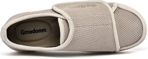 Vista 2 de Zapatos anchos para mujer con ajuste ligero para edema diabético, fascitis plantar, juanetes, artritis, pies hinchados, cojín de aire, engorde