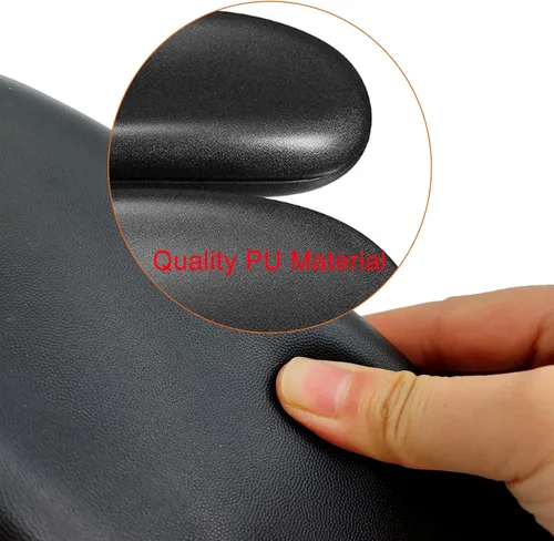 Vista 4 de Almohadillas de repuesto para reposabrazos de silla de oficina, con forma ovalada, piezas para silla de oficina, reposabrazos para silla