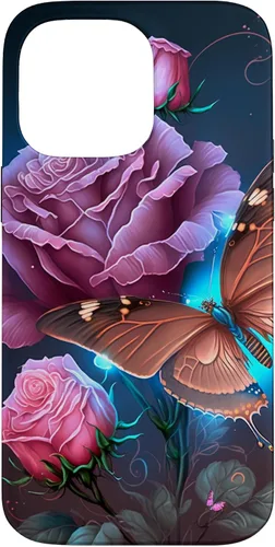 Vista 21 de Family Butterfly Rose Flower Firefly PC Case for iPhone 17