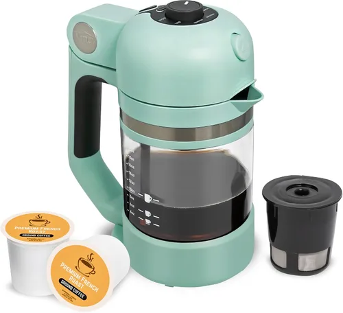 Vista 17 de VINCI Micro Café - Cafetera de vidrio de una sola porción más pequeña, compatible con K-Cups, cápsulas y café molido, infusión de flujo cerrado