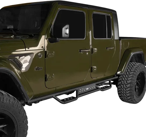 Vista 2 de Gladiator - Estribo Nerf Bar lateral compatible con Jeep Gladiator 2020-2026 JT, accesorios todoterreno (se venden como par)