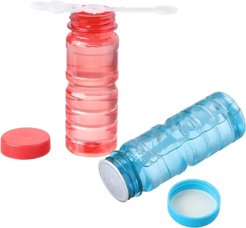 Vista 26 de Paquete de 12 botellas de burbujas grandes, solución de burbujas de 4 onzas, juguete novedoso de verano, recuerdo de fiesta de actividades, juego