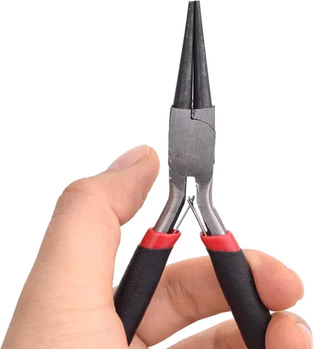 Vista 4 de Alicates de punta redonda para hacer joyas, alicates para hacer alambre herramientas para procesos de bricolaje