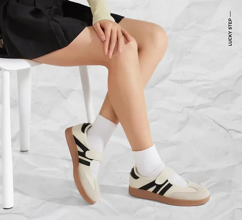 Vista 3 de LUCKY STEP Zapatillas de moda de suela fina para mujer