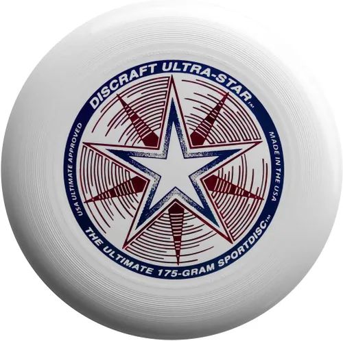 Vista 2 de Discraft Ultra-Star Ultimate Sportdisc 6.17 oz Blanco (paquete de 10)