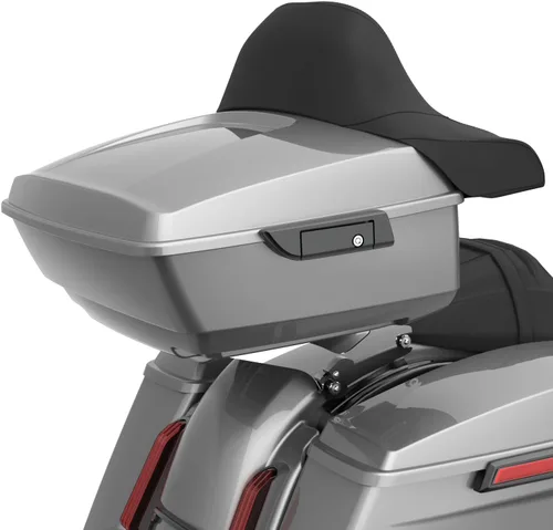 Vista 54 de Moto Onfire King Tour - Maletero con almohadilla de respaldo para Harley Touring 1997+ (Barracuda Silver)