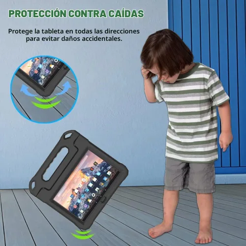 Vista 4 de DJ&RPPQ Funda para niños, EVA Strong Anti Drop es adecuada para tabletas de 10 pulgadas. No compatible con iPad de 10 pulgadas, color negro