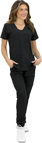 Vista 2 de Green Town GT 4FLEX - Conjunto deportivo de uniforme médico de enfermería para mujer (talla S a XL)