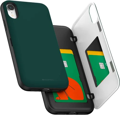 Vista 19 de GOOSPERY Funda para iPhone 8 Plus, iPhone 7 Plus con tarjetero y protector de doble capa, color negro