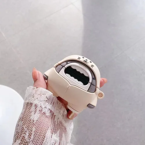 Vista 5 de Funda para AirPods Pro, diseño de dibujos animados en 3D, de lujo, a la moda, linda y divertida estética para niñas, hombres, adolescentes, niños