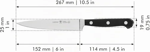 Vista 3 de HENCKELS - Cuchillo de chef clásico afilado de 6 pulgadas, diseño alemán informado por más de 100 años de maestría