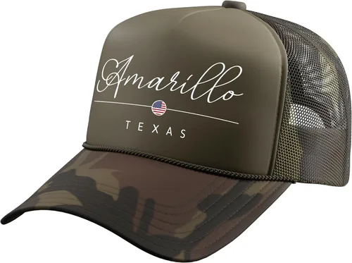 Vista 6 de Amarillo Texas TX on Amarillo Trucker Hat with Adjustable Mesh Back