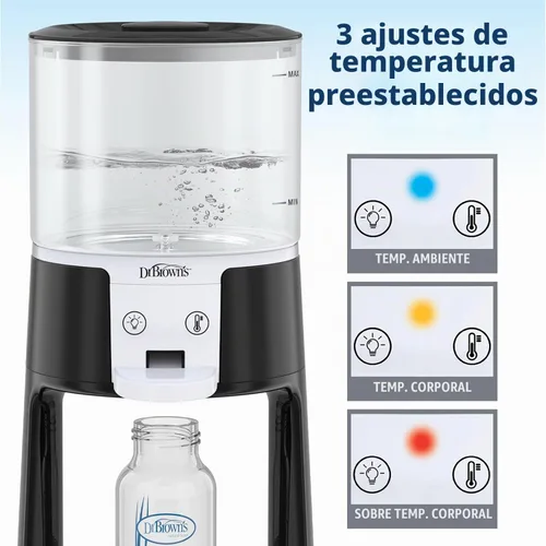 Vista 5 de Dr. Brown's Insta-Prep Dispensador de agua tibia con jarra de mezcla de fórmula para bebés, 36 onzas, oliva