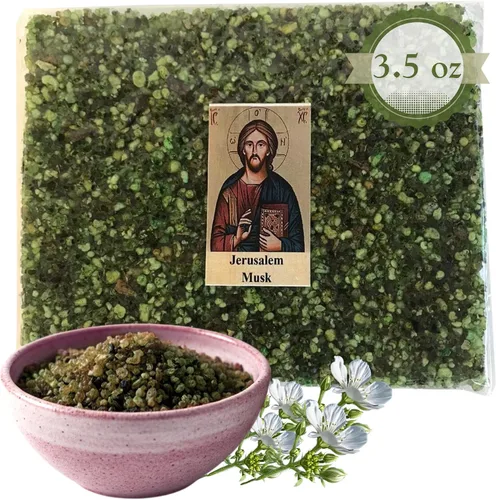 Vista 11 de Incienso de Tierra Santa de Jerusalén de Holy Land Market - Incienso de flores trituradas y selladas de Tierra Santa, mezcla a granel - Aroma ámbar