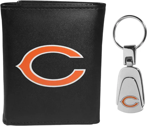 Vista 21 de Siskiyou Sports NFL unisex Tri-fold Wallet & Steel Key Chain