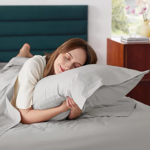 Vista 6 de Bedsure Sábanas de Percal 100% Algodón Tamaño Full, Sábanas de Cama Tamaño Full con Bolsillo Profundo de Hasta 16 Pulgadas, Transpirables y Suaves