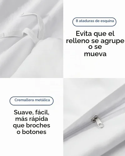 Vista 5 de Juego de funda de edredón tamaño Twin/Twin XL - Funda de edredón extra suave 68 x 90 con 1 funda de almohada - Ropa de cama de lujo hotelero, fácil