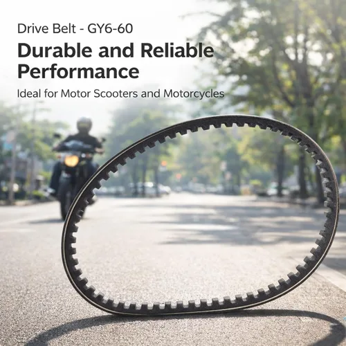 Vista 2 de Drive Belt Replacement for Motorbike, Hard Rubber Transmission Part 669-18 - 30 Black - Durable Reinforced Material, Stable Performance for GY6-60
