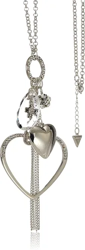 Vista 2 de GUESS Collar básico grande con dije de corazón abierto Resina